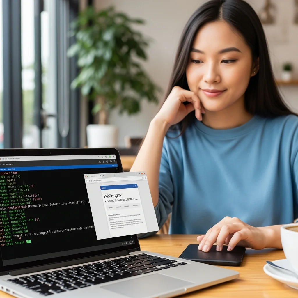 developer-using-ngrok-terminal-browser