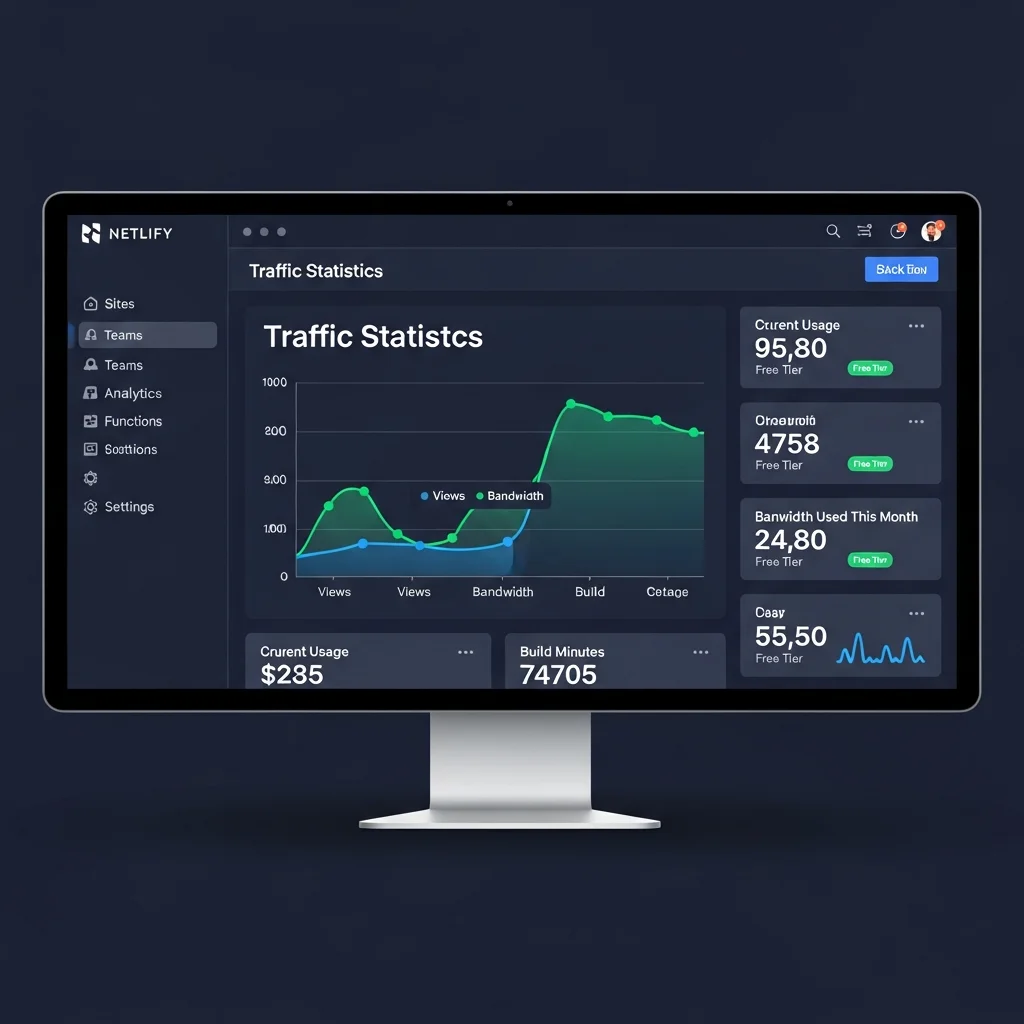 netlify-dashboard-free-tier-usage