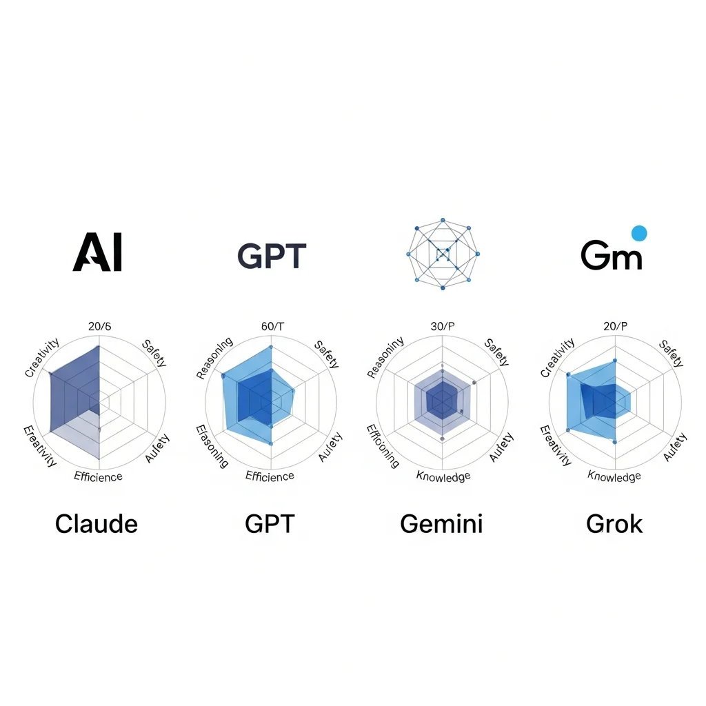 four-ai-model-logos-rating-radar-charts