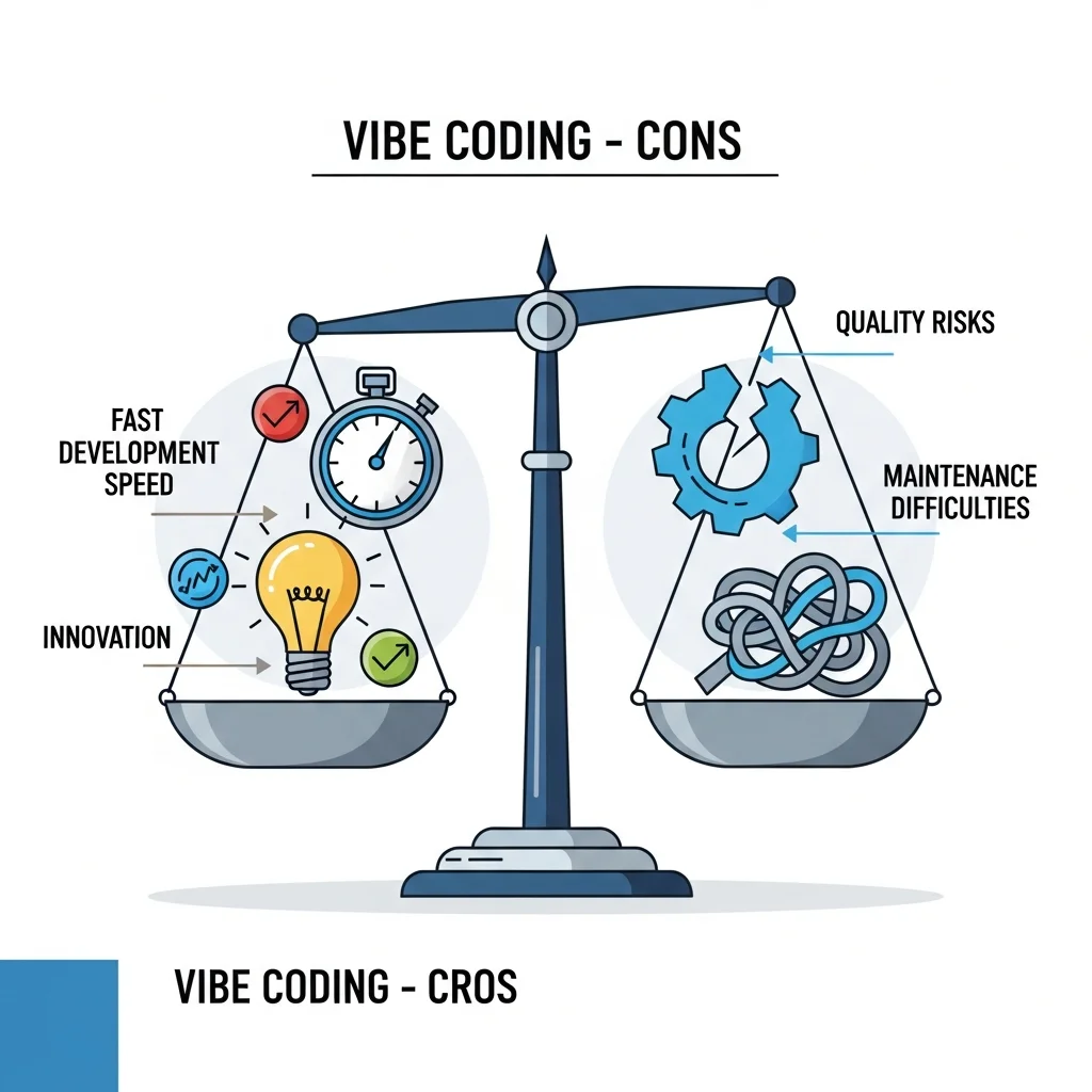 vibe-coding-pros-cons-balance-scale